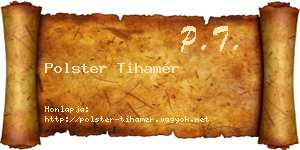 Polster Tihamér névjegykártya